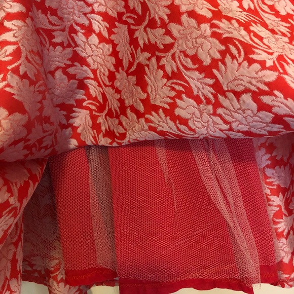 High-neck pink floral mini party dress - Picture 4 of 6